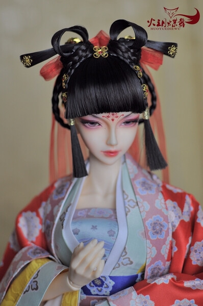 【火玥】BJD 古装假发造型盘发 展示（女） ——芳•广玉