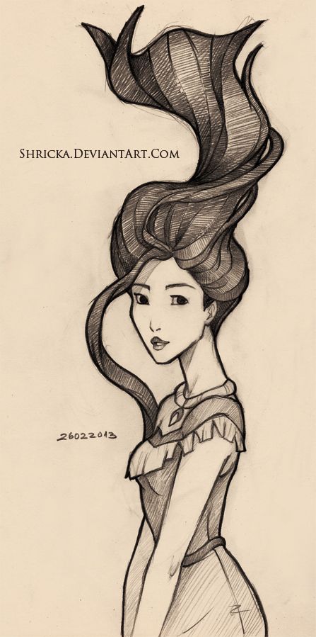 Sketch style (Pocahontas) 11 by *Shricka on deviantART