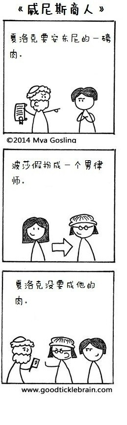 【莎士比亚作品三格漫画版——《威尼斯商人》】让你1分钟看完莎士比亚的神作好么！ 看完再也不用担心麻麻说我没看过莎士比亚了.....