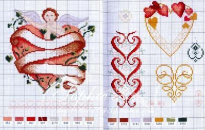 电子书分享 丨《Coeurs 》爱的主题 十字绣图纸 41P
