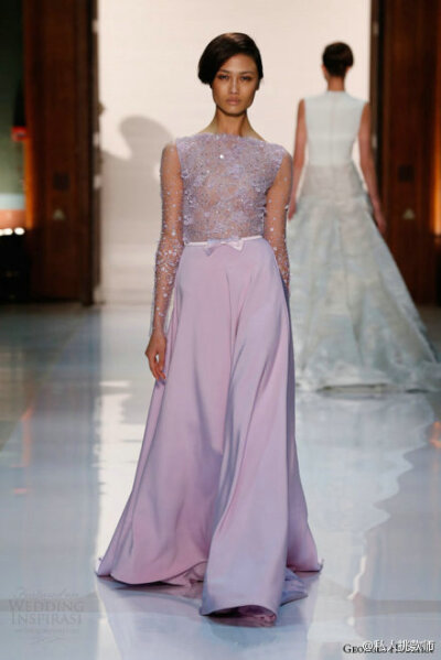 Georges Hobeika 2014 柔和馬卡龍色婚紗禮服系列.