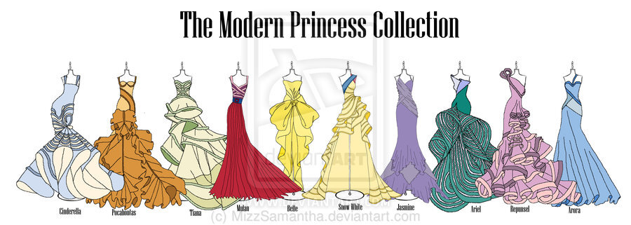 Modern Disney Princess Collection by MizzSamantha