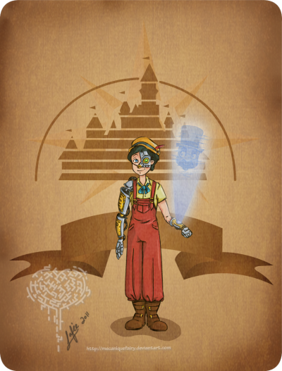 Disney steampunk: Pinocchio by MecaniqueFairy