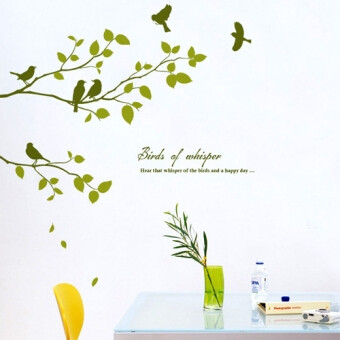 bird of whisper wallsticker 清新田园风树枝小鸟贴纸 雅风墙贴