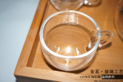 耐热玻璃杯茶杯 小把杯花茶杯 透明玻璃茶杯品茗杯咖啡杯