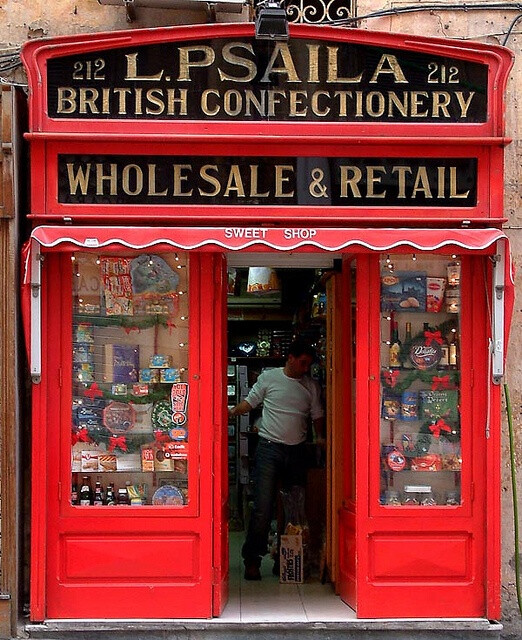 Red storefront