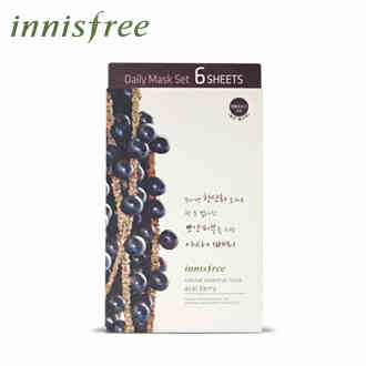 innisfree悦诗风吟大自然精华面膜-巴西莓 6片组 韩国抗老化美白