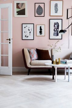 Pale pink wall