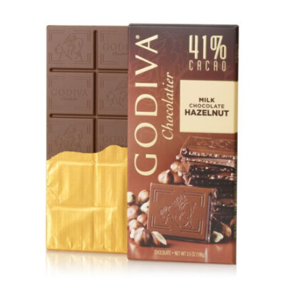 进口比利时Godiva高迪瓦%可可榛子牛奶巧克力克零食现货