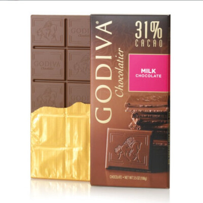 进口比利时Godiva高迪瓦%可可纯牛奶巧克力克节日零食礼品