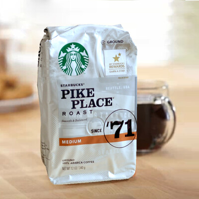 美国进口STARBUCKS派克市场pikeplace限量纪念年咖啡粉