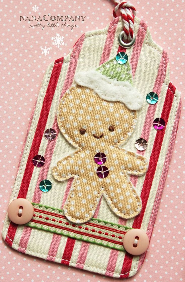 Christmas Tags Use scrap fabric and other craft bits to create these adorable tags.