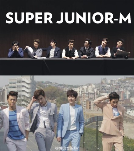 #Super Junior-M#为某杂志拍摄画报的Making Movie公开~！拍摄过程中成员们或真挚地摆着Pose，或淘气地摆弄道具，在展示都市男人干练魅力的同时也不失调皮的大男生模样。|