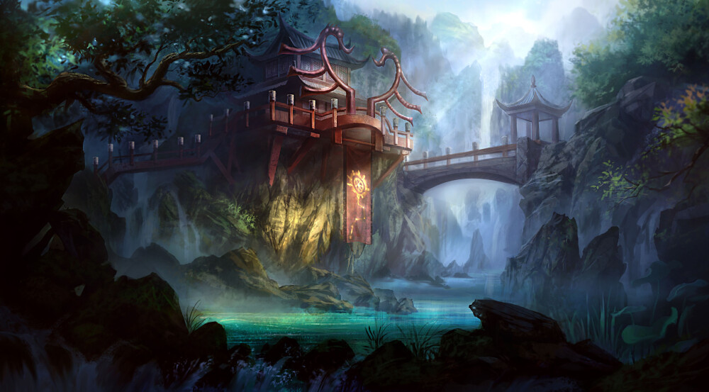 二次元 手绘 插画 游戏 壁纸 场景 风景