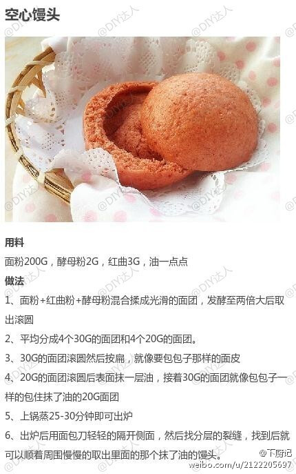 【空心馒头】红曲是以籼米为原料，采用现代生物工程技术分离出优质的红曲霉菌（monascuspurpureus）经液体深层发酵精制而成，是一种纯天然、安全性高、有益于人体健康的食品添加剂。而且本品色泽鲜艳、色调纯正、饱满、光热稳定性好，是天然绿色食品理想的着色剂。