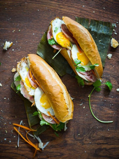 The Bahn mi eggs sandwich.