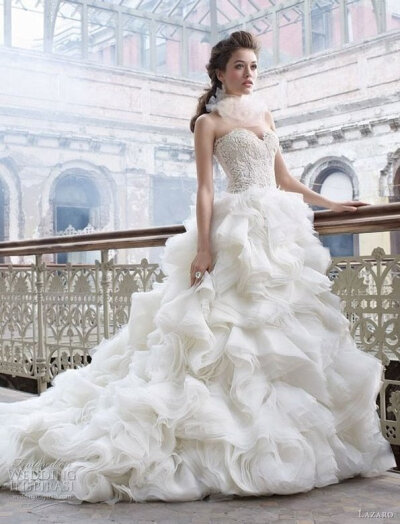 Lazaro （拉萨罗）是来自纽约的婚纱礼服设计师同名品牌，专门从事婚纱设计，一向以古典、柔美为表现主题。