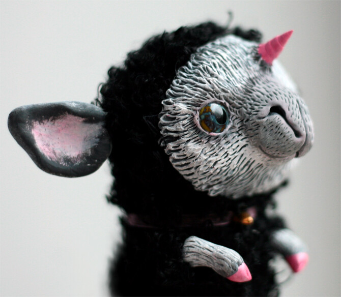 Black Unicorn Sheep by da-bu-di-bu-da