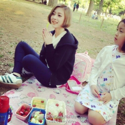 #EMODA# #松本恵奈# 20140426_代代木公園郊遊，便當都是小妹妹hina做的。