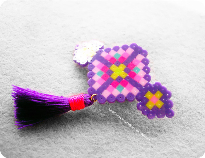 【YOLOC】独家原创定制像素小清新文艺日系樱花流苏森女发夹边夹