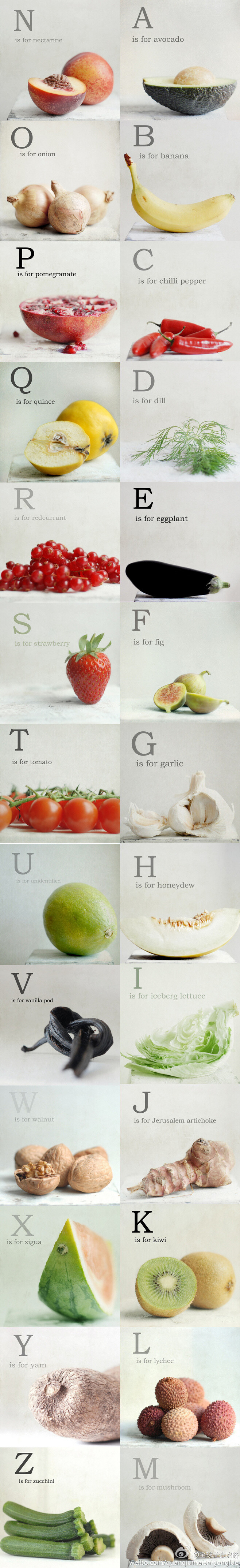 26字母与蔬果