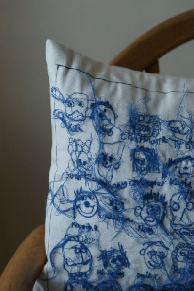 embroidered cushion by Kirsty Whitlock