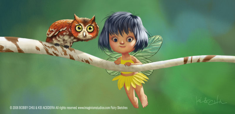 Fairy and Owl by imaginism