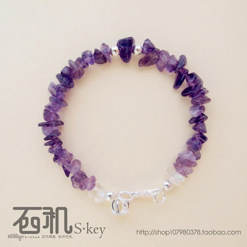 【石机SKey】[设计师的小玩意]｜Violet紫陌|天然碎石手链|