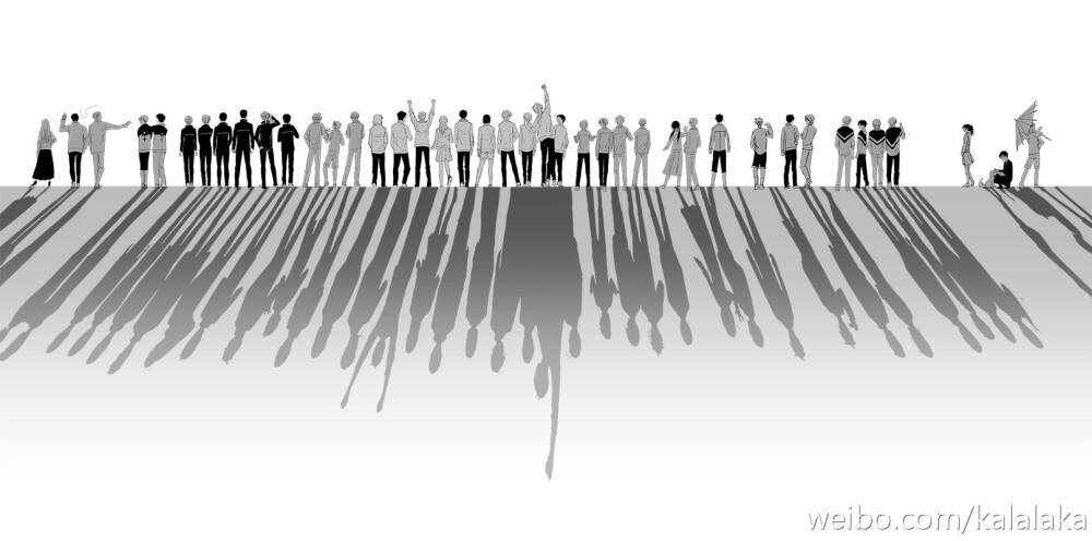  #全职高手#从下班画到刚才更新，左起楚孙楼邹于秦林张韩张宋黄卢喻莫魏方橙叶唐安乔包罗江周孙杜戴笑邱唐李吴王高刘许果秋伞。太激动了不知道说什么，只想对@蝴蝶蓝 虫爹说感谢！！！！！！！！！！！！