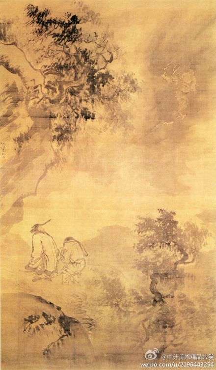 【國(guó)畫1257】明 杜堇《起蛟圖》 —— 紙本墨筆，明代杜堇國(guó)畫作品，現(xiàn)藏故宮博物院。