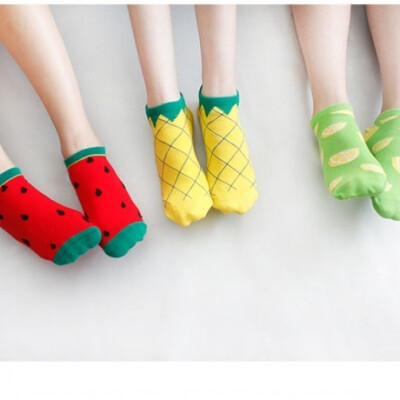 糖果色针织短袜-时尚夏季薄款女