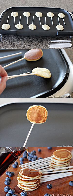 Pancake Pops - tender, bite-sized pancakes on a stick