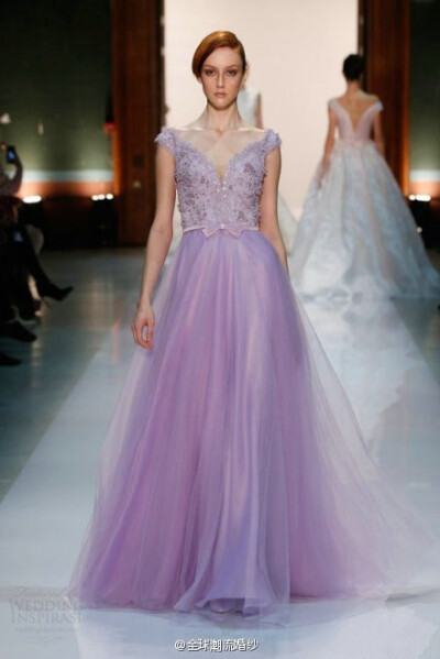 Georges Hobeika 2014 柔和馬卡龍色婚紗禮服系列.#婚纱#