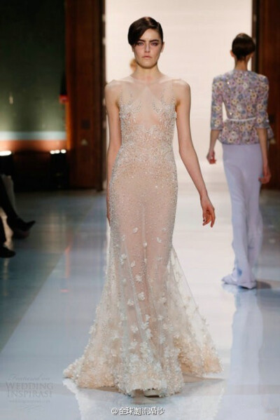 Georges Hobeika 2014 柔和馬卡龍色婚紗禮服系列.#婚纱#