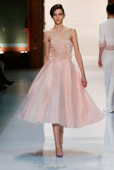 Georges Hobeika 2014 柔和馬卡龍色婚紗禮服系列.#婚纱#