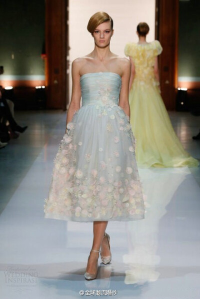 Georges Hobeika 2014 柔和馬卡龍色婚紗禮服系列.#婚纱#