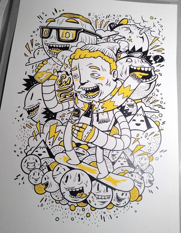 Smiley Commission by Kristian Douglas, via Behance