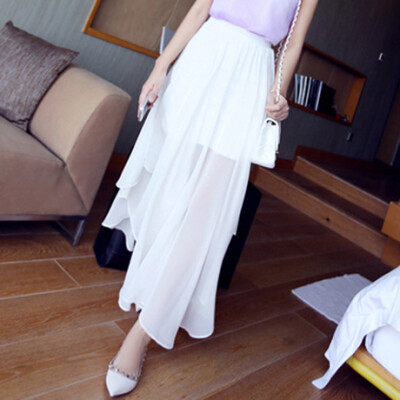 春夏必备这种雪纺长裙~~强力推荐着款的~~ 不规则下摆超美 仙爆啦~~~走起路来超级飘逸的~~