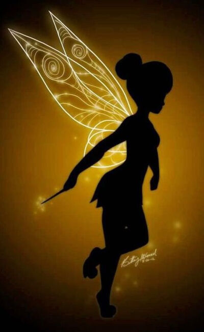 Tinkerbell cartoon illustration via www.Facebook.com/DisneylandForMisfits