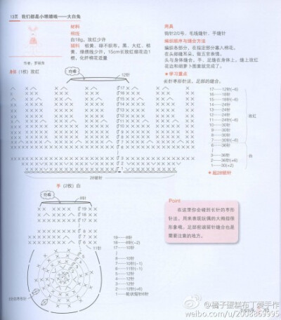 #布丁的分享 钩针 玩偶 图解 大胖腿的兔子 小短腿的熊宝#这俩是一家？@Sasa手工 @小裙手作坊 @良本手作 @森哶 @小裙手作坊 @胖森李阿呆