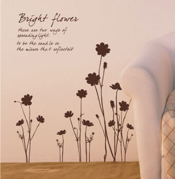 bright flower wall sticker 花朵玻璃橱窗瓷砖贴纸 韩国雅风墙贴