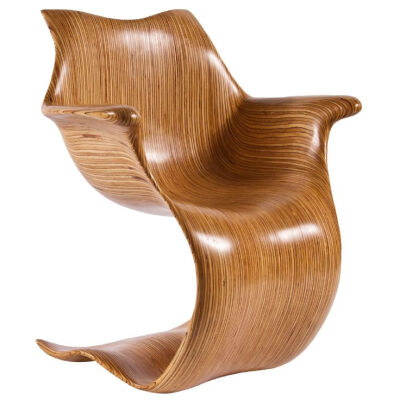 Laminate cantilever chair part of Robert Reeves' Contour Collection.