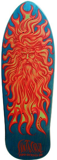 Jim Phillips SUN GOD graphic for Santa Cruz Skateboards rider Jason Jessee