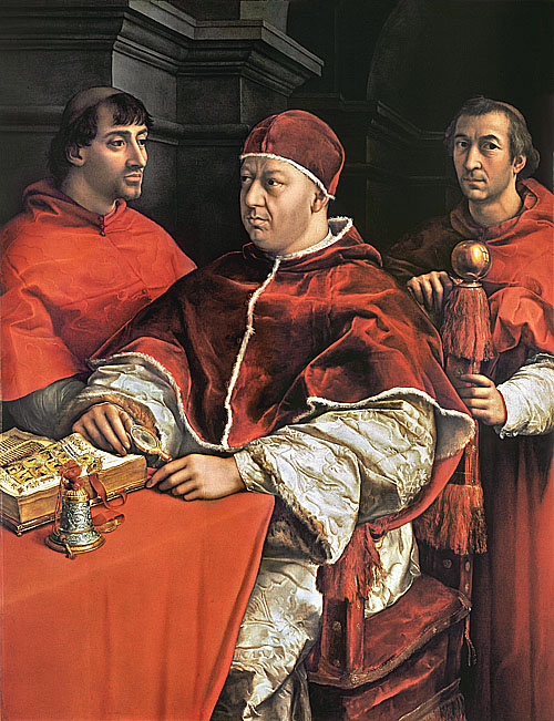 教皇利奧十世 Pope Leo X拉斐爾 Raffaello Sanzio義大利佛羅倫斯市烏菲茲美術館 Galleria degli Uffizi in Florence