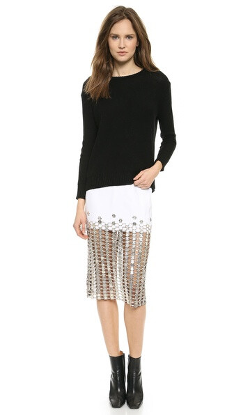 Wes Gordon Skirt with Swarovksi Crystals