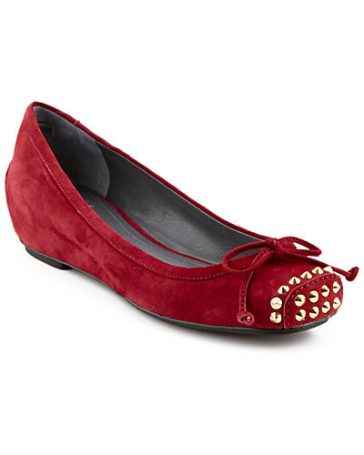 Monika Chiang 'Ballet Stud' Suede Flat