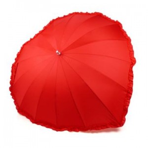 心形伞:下了这么久的雨，如果撑这样的伞出门，在阴霾的雨天里心情是不是也会好一些呢。宝贝地址查看来源
