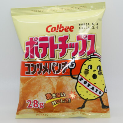 日本原装进口零食卡乐比calbee小包装原味薯片g