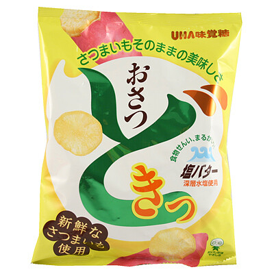 包装日本进口UHA味觉糖香脆盐味红薯片山芋片g低热量食物