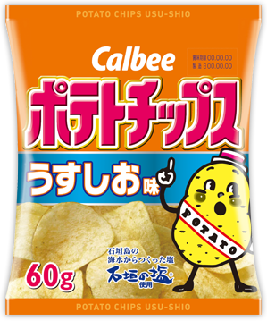 日本进口零食品卡乐比calbee淡盐味薯片